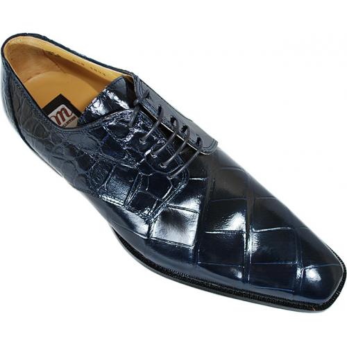 Mauri M508 Navy Genuine All-Over Alligator Shoes